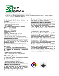 TE DES 755 - 01 Aluminato de sodio