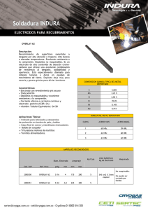 Hoja de datos del electrodo de soldadura Overlay 62