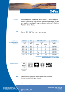 Uncoated papers and boards made with E.C.F. pulp, certify FSC