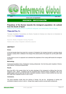 Prejudices of the Nurses towards the immigrant