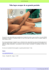 Niña logra escapar de su gemelo parásito