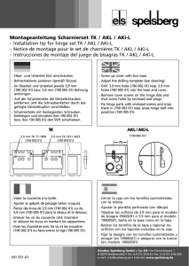 Montageanleitung Scharnierset TK / AKL / AKi-L