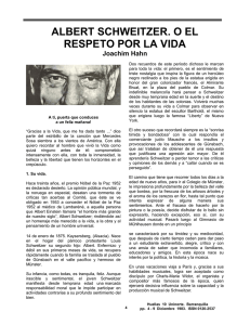 ALBERT SCHWEITZER. O EL RESPETO POR LA VIDA
