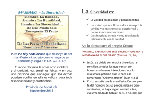 La Sinceridad es - Siervas de Maria