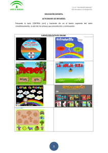 EDUCACIÓN INFANTIL. ACTIVIDADES DE REFUERZO. Pulsando