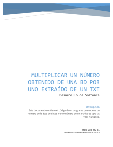 Multiplicar números de BD y txt
