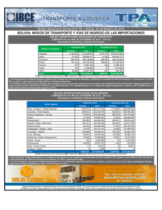 bolivia: modos de transporte y vías de ingreso de las