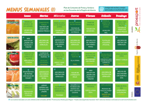 menus semanales (i) * @