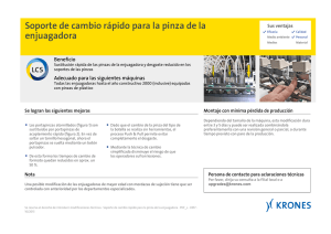 Soporte de cambio rápido para la pinza de la enjuagadora