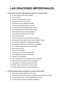 las oraciones impersonales.