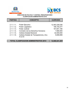 PARTIDA CONCEPTO EJERCIDO 2.1.1.1.1. Poder Ejecutivo