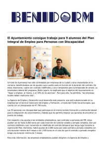 El Ayuntamiento consigue trabajo para 9 alumnos del Plan Integral