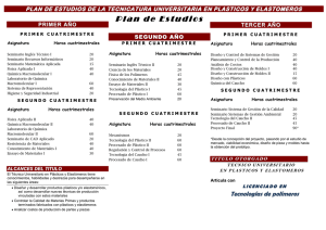 técnico universitario en plásticos y elastomeros