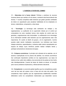 1. FUERZAS A FAVOR DEL CAMBIO 1.1