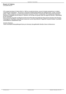 Board of Visitors - Organization for Tropical Studies