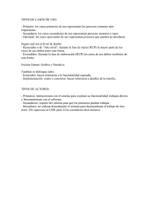 TIPOS DE CASOS DE USO y ACTORES