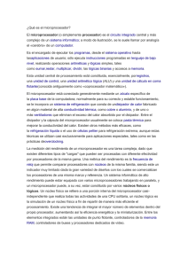 QUE ES MICROPROCESADOR