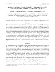 Algoritmos de codificación y decodificación eficiente utilizando