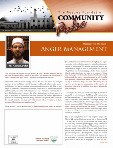 Anger Management - Mosque Foundation