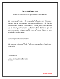 Héctor Guillermo Melo Padre de la Docente Jennifer Andrea Melo