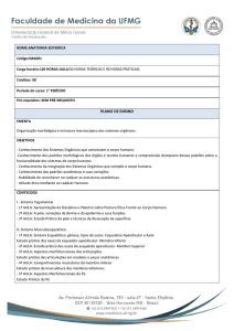 Programa de Curso de Anatomia Sistêmica - UFMG