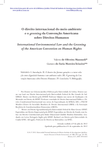 O direito internacional do meio ambiente e o greening da