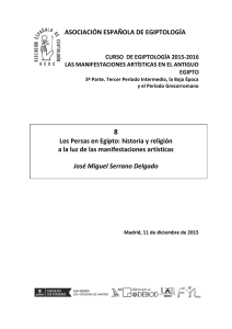 ASOCIACIÓN ESPAÑOLA DE EGIPTOLOGÍA Los Persas en Egipto