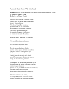 Alturas de Machu Picchu VI: Poema de Pablo Neruda