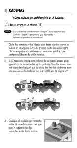 Cómo colocar y quitar partes de la cadena, Cómo instalar