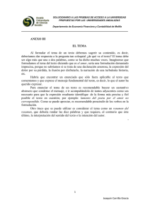 ANEXO III EL TEMA Al formular el tema de un texto debemos sugerir