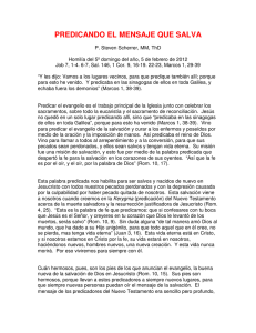 PREDICANDO EL MENSAJE QUE SALVA