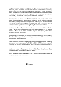Wert, el ministro de educación de España, nos quiere imponer la