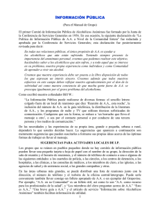 Sugerencias para Actividad local de Información Publica