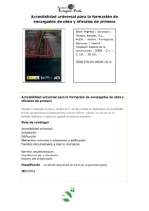 Accesibilidad universal para la formación de encargados de obra y