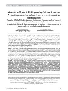 Adaptação ao Método de Ritchie para diagnóstico de Helmintos e