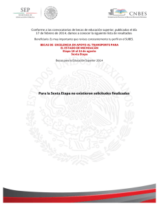 Para la Sexta Etapa no existieron solicitudes finalizadas
