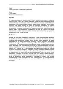 Titulo Diseño emocional y moderno en interiorismo Autor Lucila