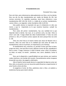 El mandamiento cero Fernando Torre, msps. Para vivir bien, para