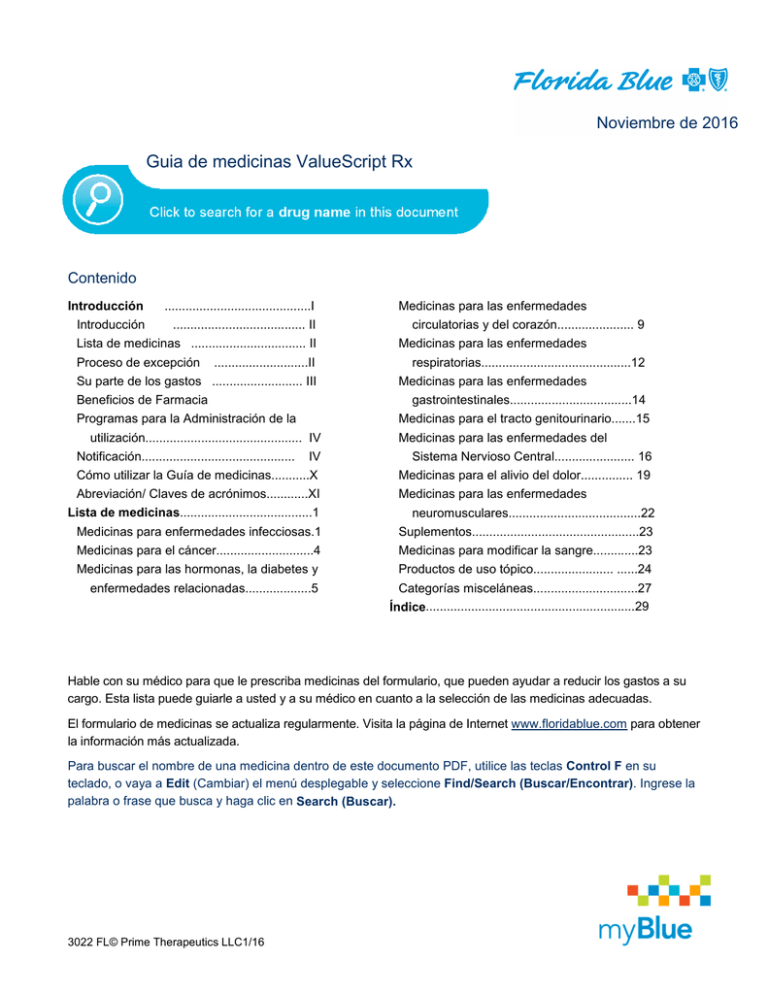 Guia de medicinas ValueScript Rx