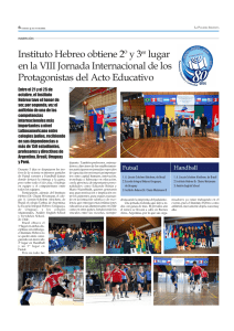 Instituto Hebreo obtiene 2º y 3er lugar en la VIII Jornada