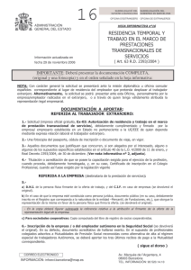 residencia temporal y trabajo en el marco de prestaciones