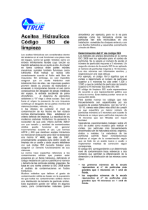 Aceites Hidráulicos: Código ISO de Limpieza y Contaminación