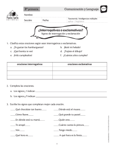 Interrogativas y Exclamativas: Ejercicios 3º Primaria