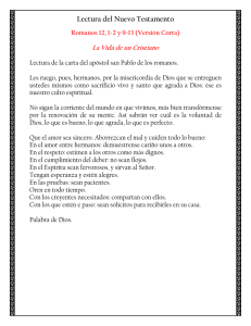 Lectura del Nuevo Testamento - St. John Vianney Catholic Church