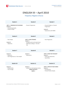 ENGLISH III – April 2010