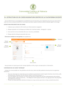 1.3. Estructura de un curso/asignatura