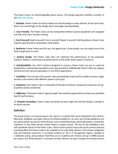 Power Cube: Design Rationale Definition