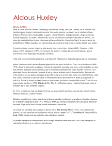 Biografía de Aldous Huxley: Vida, Obras e Influencias