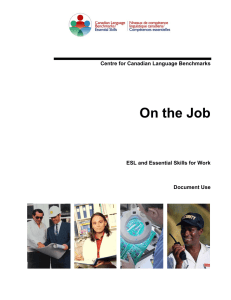 On the Job: ESL and Essential Skills for Work