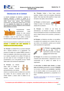 Obstáculos de la Calidad
